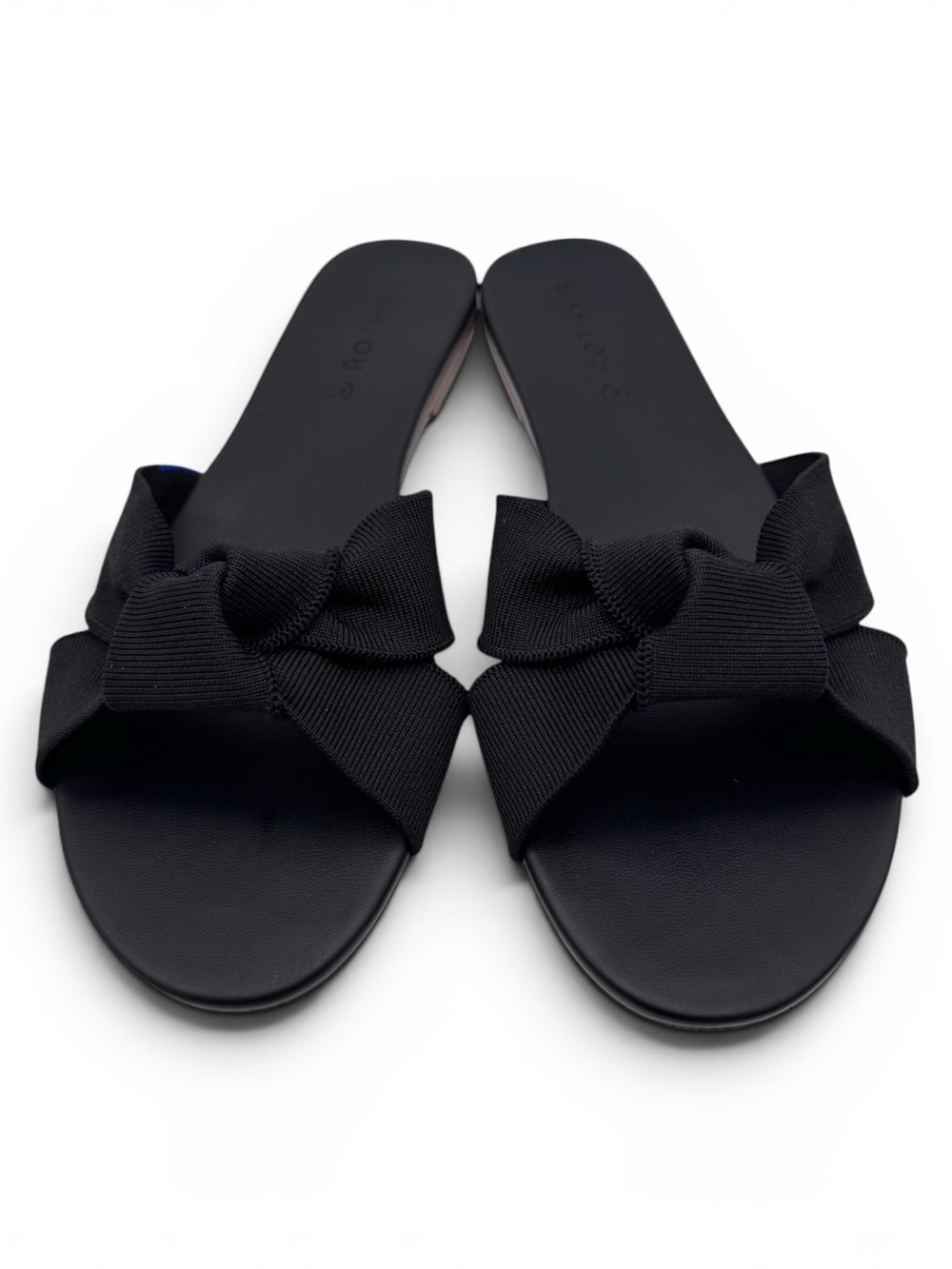 Rothy's The Knot Sandal Slides Women's size 8.5 black slip on shoe lightweight